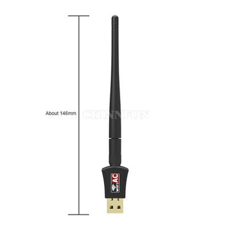 50 шт./лот 600 Мбит/с двухдиапазонный 2 4/5 ГГц беспроводной USB Wi-Fi сетевой адаптер с