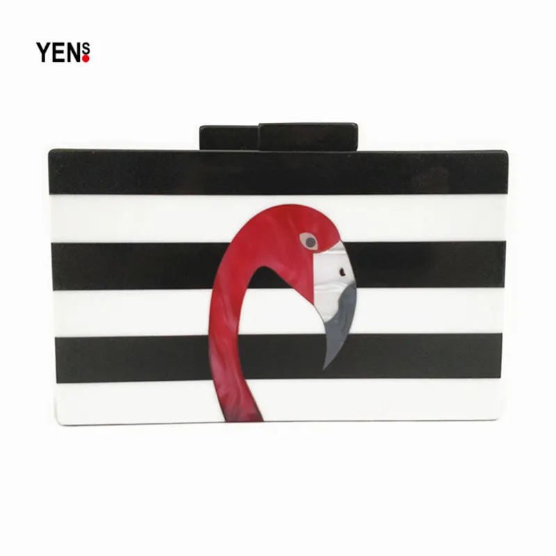 Women Messenger Bag European Luxury Handbag Brand Fashion Walle Elegant Black White Women Stripe Acrylic Flamingo Casual Clutch
Women Messenger Bag European Luxury Handbag Brand Fashion Walle Elegant Black White Women Stripe Acrylic Flamingo Casual Clutch