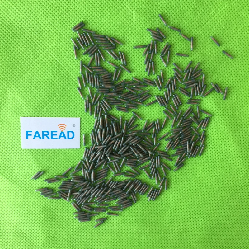 X100pcs RFID чип со стеклянной биркой 1 4*8 мм транспондер FDX-B 134 2 кГц микрочип vet |
