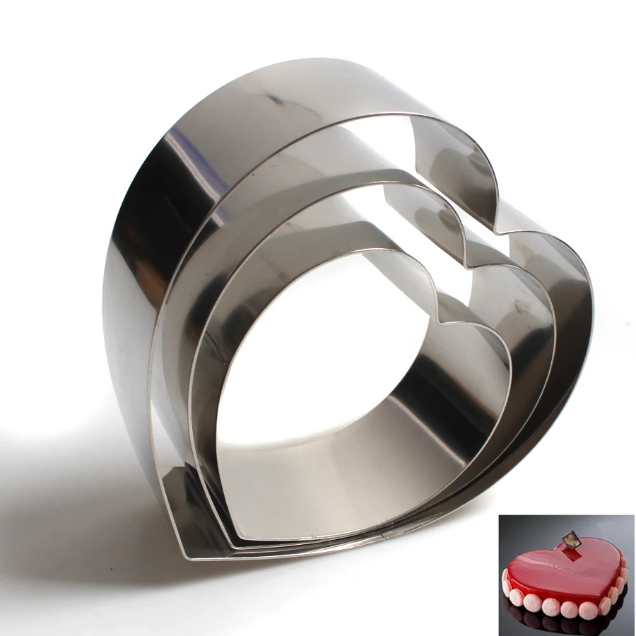 4INCH 5INCH 6INCH Stainless Steel Heart Shape Cookie Fondant Cake Mold Mousse Cake Ring Baking Cake Decorating Tools
4INCH 5INCH 6INCH Stainless Steel Heart Shape Cookie Fondant Cake Mold Mousse Cake Ring Baking Cake Decorating Tools