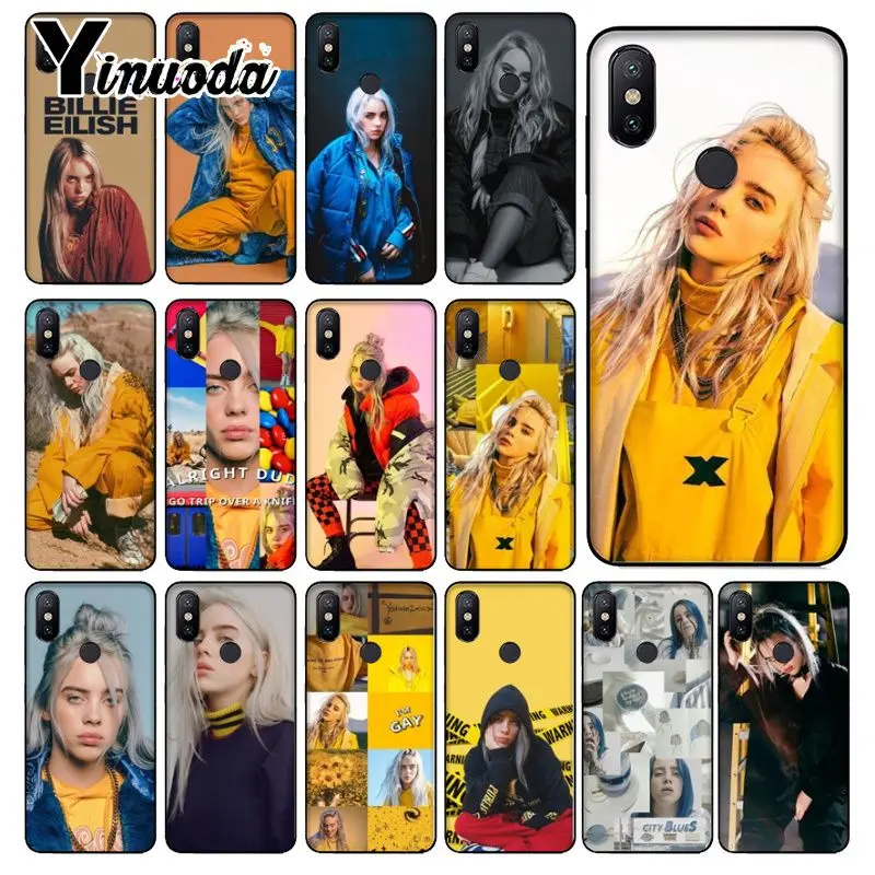 Yinuoda Billie Eilish Hot Music Singer Star Phone Case Cover for Redmi 5 plus Note 4 4X Xiaomi MI 6 8 8SE Mobile | Мобильные