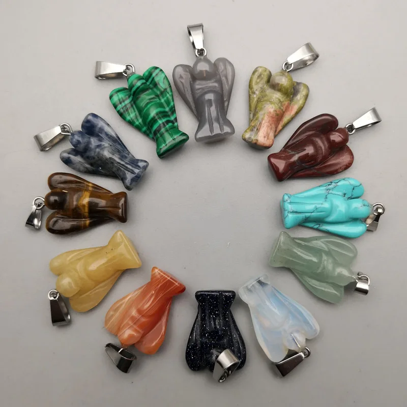 fashion 12pcs/lot Angel elephant moon natural stone Pendants & necklaces for making Jewelry charm Point Necklace accessories
fashion 12pcs/lot Angel elephant moon natural stone Pendants & necklaces for making Jewelry charm Point Necklace accessories
