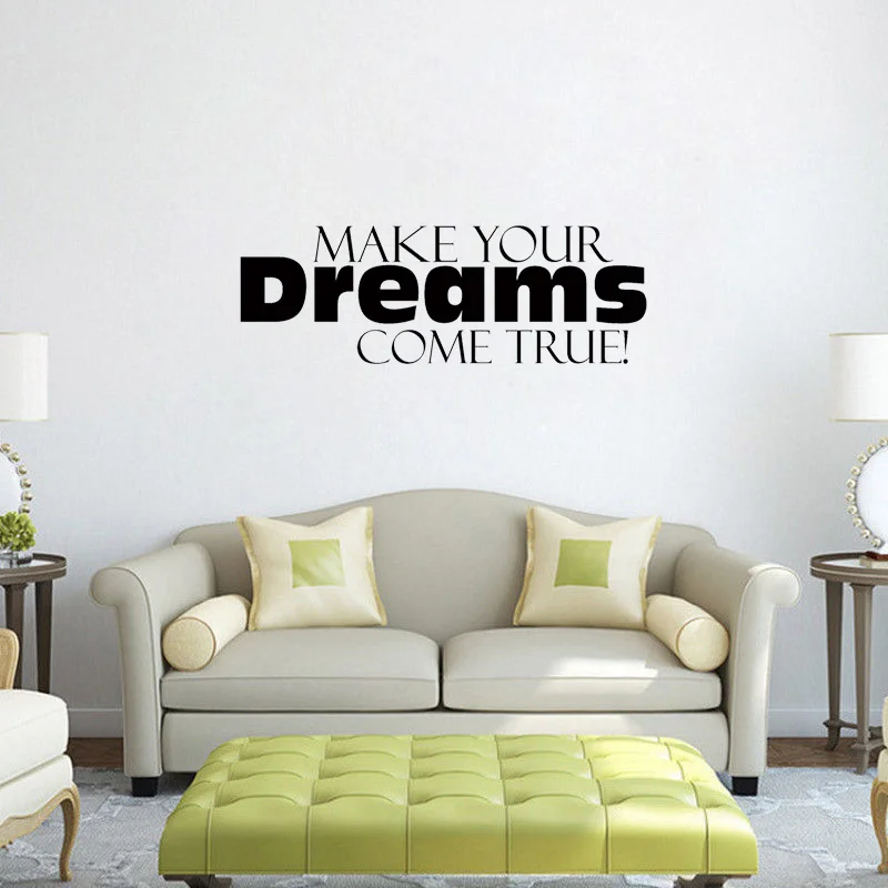 YOJA 55 см * 18 8 Сделайте ваши мечты реальными украшение дома ПВХ Наклейка на стену