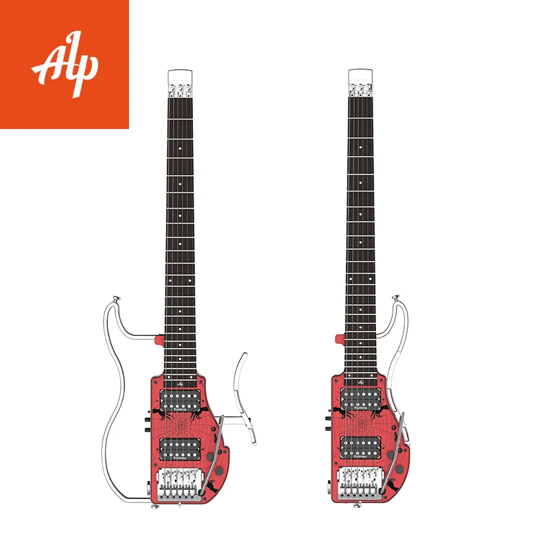 ALP Headless Travel Electric Guitar double humbuckers ADS-361HCL Ebony finger board portable guitar with built in guitar effect
ALP Headless Travel Electric Guitar double humbuckers ADS-361HCL Ebony finger board portable guitar with built in guitar effect