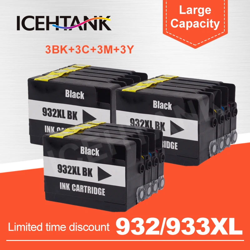 ICEHTANK 3Set 932XL 933XL 932 933 Full Ink Cartridge Compatible for HP Office jet 6100 6600 6700 7110 7610 7612 Printer
ICEHTANK 3Set 932XL 933XL 932 933 Full Ink Cartridge Compatible for HP Office jet 6100 6600 6700 7110 7610 7612 Printer
