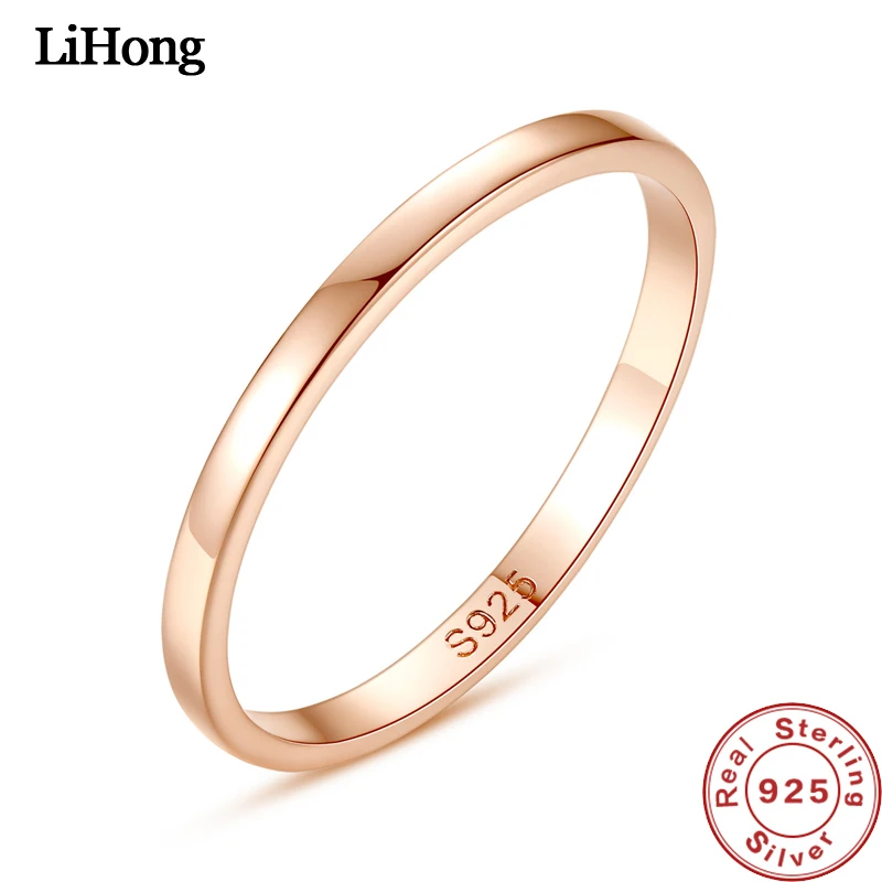 Кольца из стерлингового серебра S925 пробы, Простые Модные круглые кольца из розового золота 14 к для женщин, Изящные Ювелирные изделия
Кольца из стерлингового серебра S925 пробы, Простые Модные круглые кольца из розового золота 14 к для женщин, Изящные Ювелирные изделия