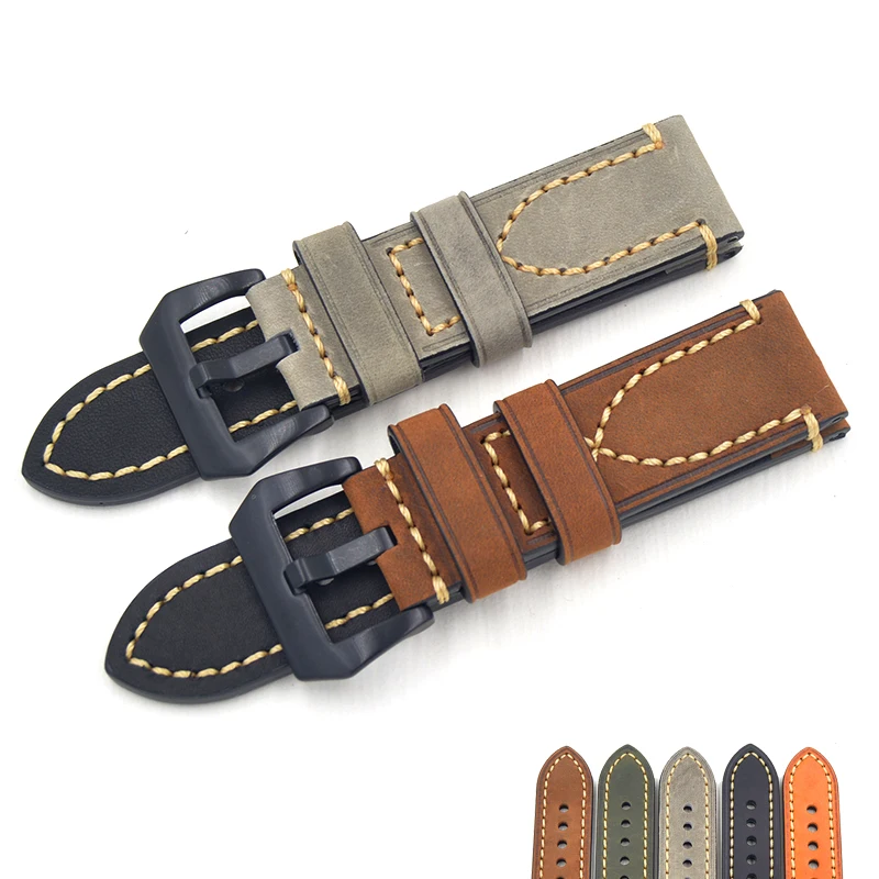 20 22 24 26mm high quality Genuine Leather Watch Strap Watch Band Man Watch Straps with for Big brand watch Wristband bracelet
20 22 24 26mm high quality Genuine Leather Watch Strap Watch Band Man Watch Straps with for Big brand watch Wristband bracelet
