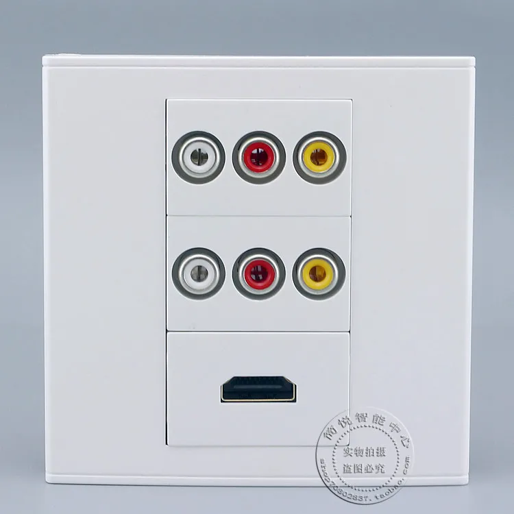 Wall Socket Plate HDMI & Double 3RCA AV Port Panel Faceplate Outlet Connector Adapter
Wall Socket Plate HDMI & Double 3RCA AV Port Panel Faceplate Outlet Connector Adapter