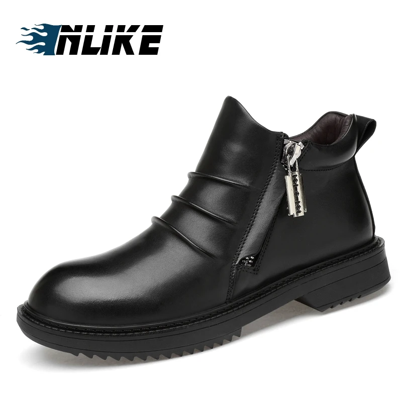 INLIKE Men Boots Fashion Ankle Boots Winter Casual Men Genuine Leather Boots Man Big Size Boots Business Leather Shoes
INLIKE Men Boots Fashion Ankle Boots Winter Casual Men Genuine Leather Boots Man Big Size Boots Business Leather Shoes