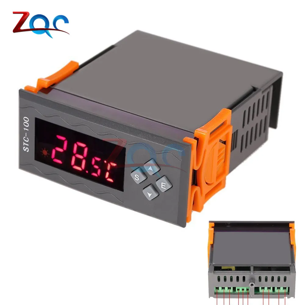 СВЕТОДИОДНЫЙ цифровой термостат термометр для контроля температуры с NTC AC/DC 12 В 110
