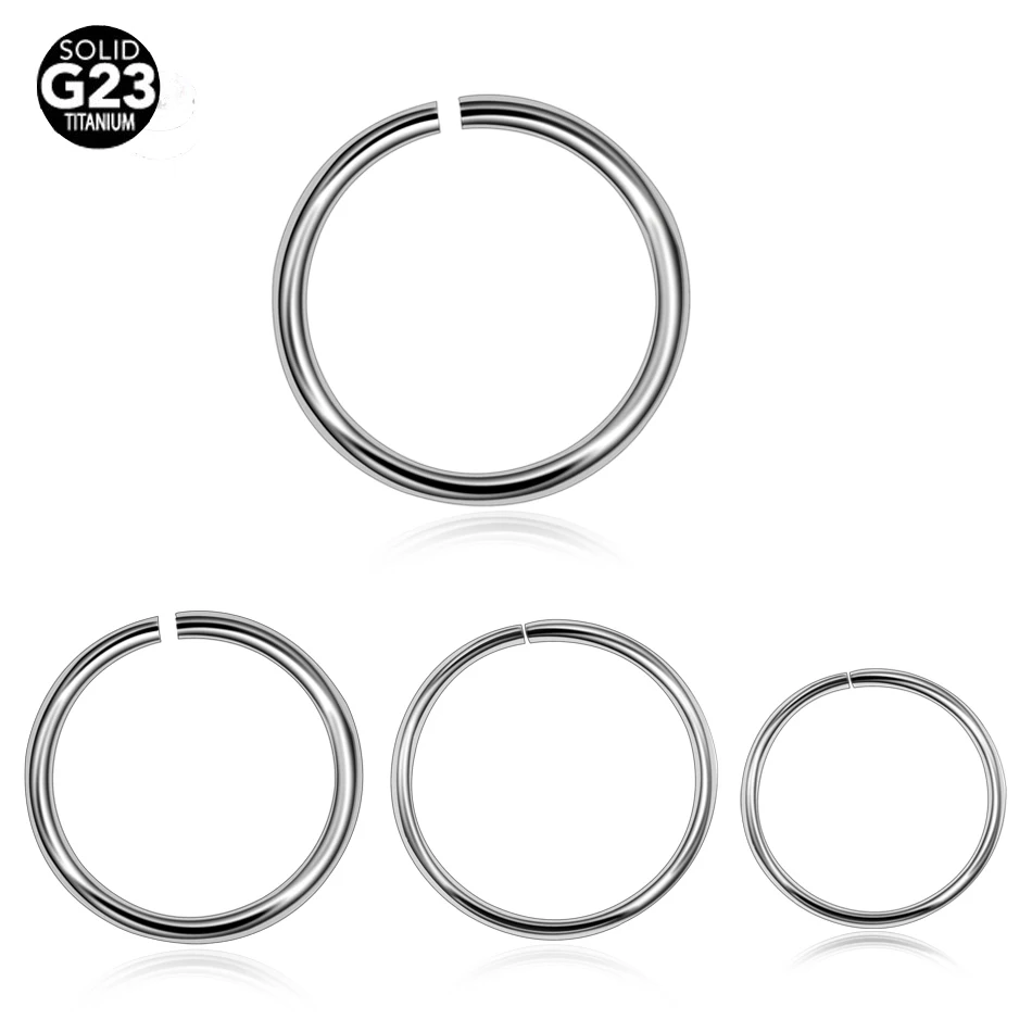 Титановые бесшовные кольца G23 1 шт. кольцо для пирсинга|body pircing|nose hoop piercingsegment ring |