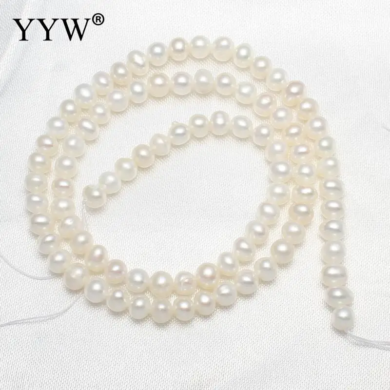 YYW Cultured Potato Freshwater Pearl Beads Natural White 4-5mm Approx 0.8mm Sold Per Approx 15.5 Inch Strand
YYW Cultured Potato Freshwater Pearl Beads Natural White 4-5mm Approx 0.8mm Sold Per Approx 15.5 Inch Strand