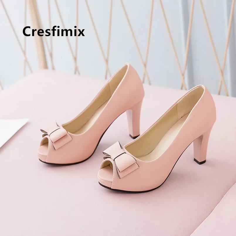 Cresfimix women fashion high quality plus size 34 to 43 peep toe high heel shoes lady casual black bow tie party pumps a5456
Cresfimix women fashion high quality plus size 34 to 43 peep toe high heel shoes lady casual black bow tie party pumps a5456