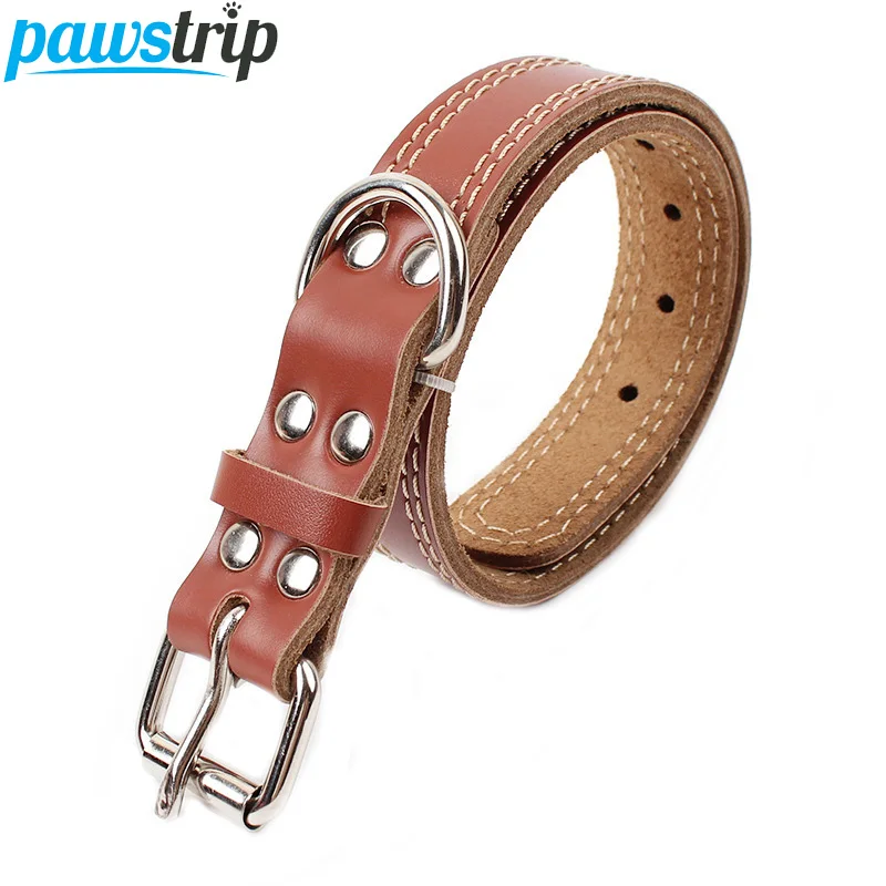 Strong Genuine Cow Leather Pet Dog Collar Solid Color Double Lines Large Dog Collar 2.5/3.0/3.5 Width
Strong Genuine Cow Leather Pet Dog Collar Solid Color Double Lines Large Dog Collar 2.5/3.0/3.5 Width