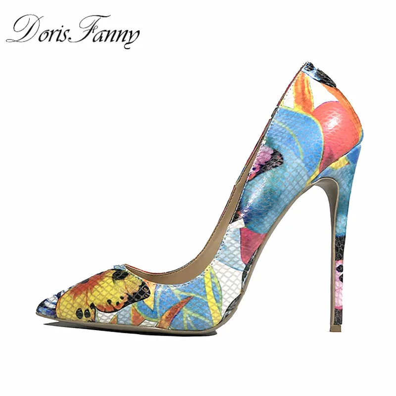 Doris Fanny Printed Leather pumps Sexy party dress shoes Multicolor 34-45 Pointed Toe stiletto shoes woman
Doris Fanny Printed Leather pumps Sexy party dress shoes Multicolor 34-45 Pointed Toe stiletto shoes woman