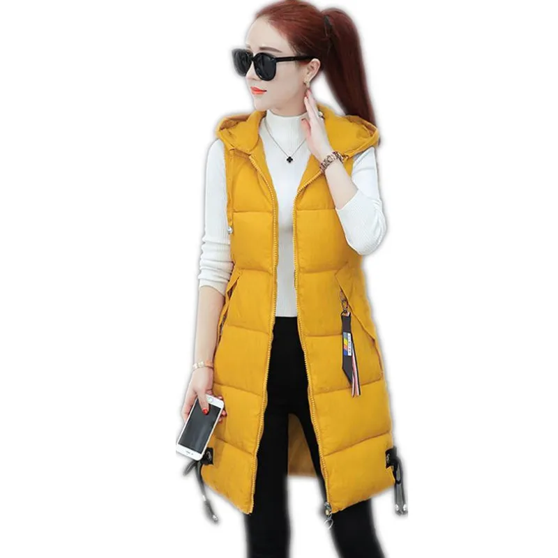2018 New Fashion Winter Women Parkas Plus Size 3XL Medium-Long Down Cotton Jacket Hooded Slim Vest Female Outerwear Vest Q547
2018 New Fashion Winter Women Parkas Plus Size 3XL Medium-Long Down Cotton Jacket Hooded Slim Vest Female Outerwear Vest Q547
