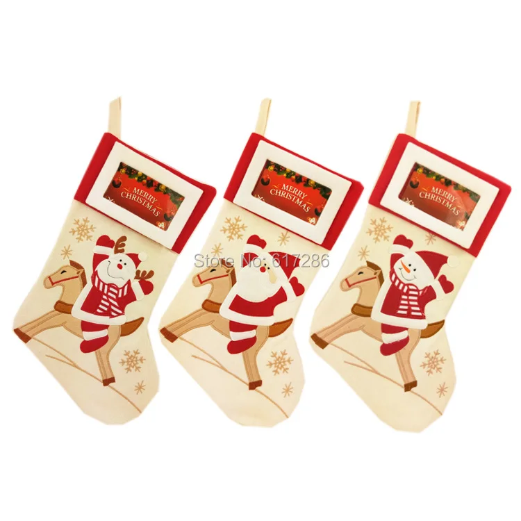 Free shipping lovely 3pcs/lot Christmas Stocking with Photo Frame 18" Santa Claus Snowman Reindeer Gift Sock Xmas Socks
Free shipping lovely 3pcs/lot Christmas Stocking with Photo Frame 18" Santa Claus Snowman Reindeer Gift Sock Xmas Socks