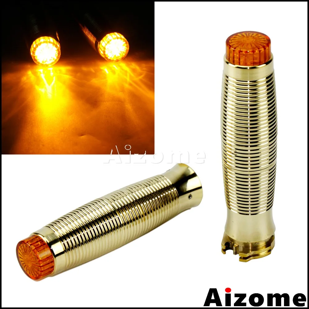 Universal Old School Brass Hand Grip 1" Handlebar Ribbed Grips E-Mark LED Grips For Harley Sportster Dyna Chopper Bobber Custom
Universal Old School Brass Hand Grip 1" Handlebar Ribbed Grips E-Mark LED Grips For Harley Sportster Dyna Chopper Bobber Custom
