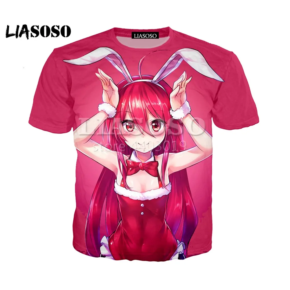 Liaseo 2018 летняя Новинка 3D цветной принт Милая аниме Loli для женщин и мужчин Модная