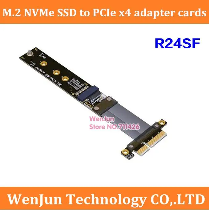 Riser PCIe 4x Extension Cable M2 M.2 NVMe SSD to PCIe x4 adapter cards Riser CARD support PCI-E 3.0 x4 Full Speed ADT R24SF
Riser PCIe 4x Extension Cable M2 M.2 NVMe SSD to PCIe x4 adapter cards Riser CARD support PCI-E 3.0 x4 Full Speed ADT R24SF
