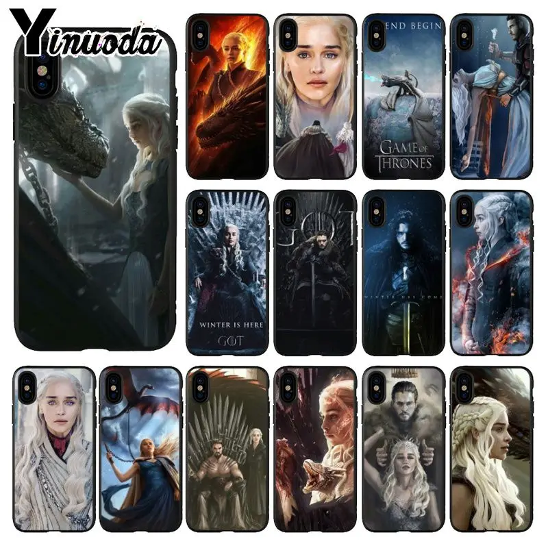 Yinuoda Игра престолов Finale красочные милые аксессуары для телефона чехол iPhone X XS MAX 6 6S