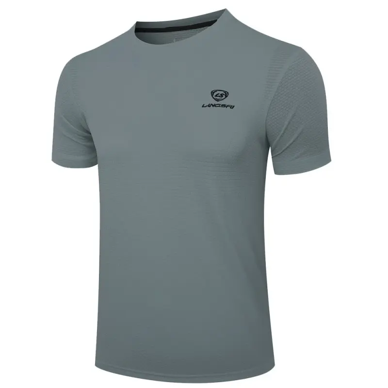 Спортивные мужские футболки для бега Быстросохнущий дышащий топ с круглым