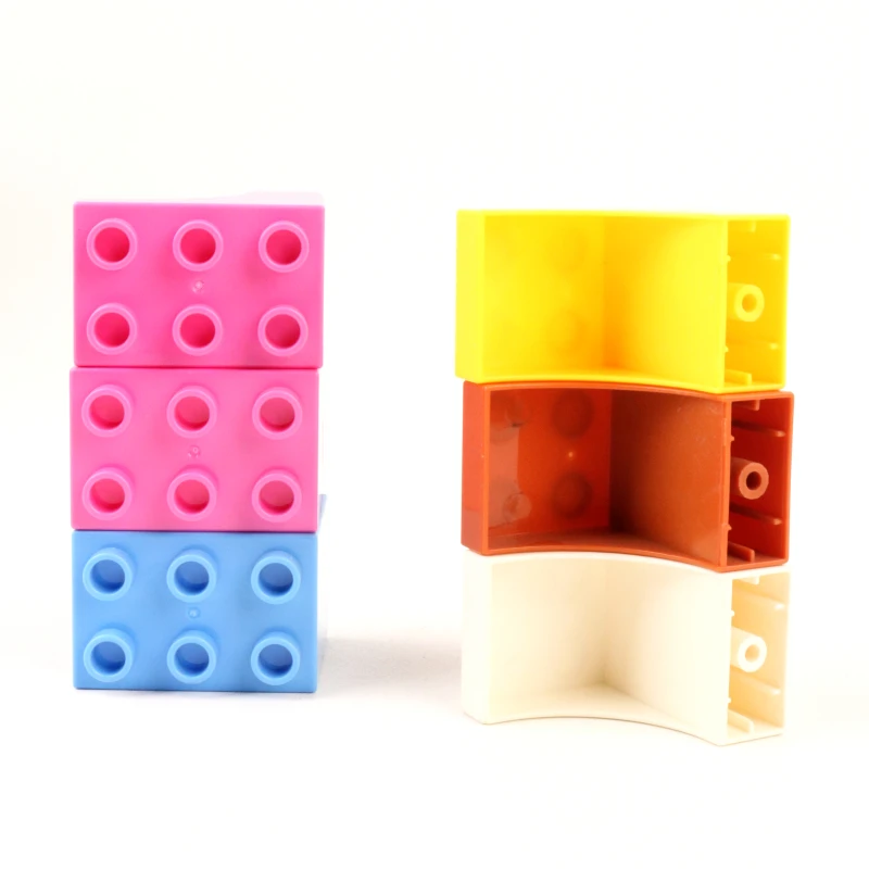 6pcs/lot 2x3dots Arc Surface Reverse High Bricks Large Particle Building Block Toys For Children
6pcs/lot 2x3dots Arc Surface Reverse High Bricks Large Particle Building Block Toys For Children