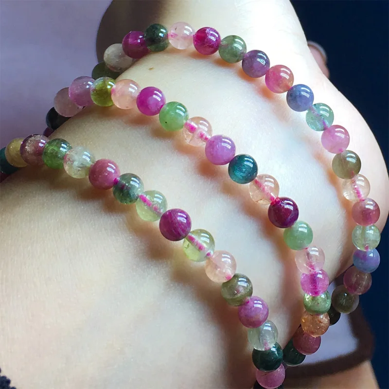 Natural Genuine Colorful Mix Blue Pink Green Tourmaline Multi-color Stretch Bracelet Round Beads Necklace 3 Turns 04523
Natural Genuine Colorful Mix Blue Pink Green Tourmaline Multi-color Stretch Bracelet Round Beads Necklace 3 Turns 04523