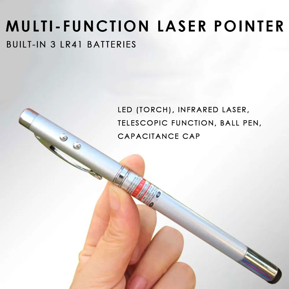 Pointer Pen Electronic 14.8cm Laser Multifunctional Office Notebook Students EBook Reader PC Portable Extensible Lamp Stylus
Pointer Pen Electronic 14.8cm Laser Multifunctional Office Notebook Students EBook Reader PC Portable Extensible Lamp Stylus