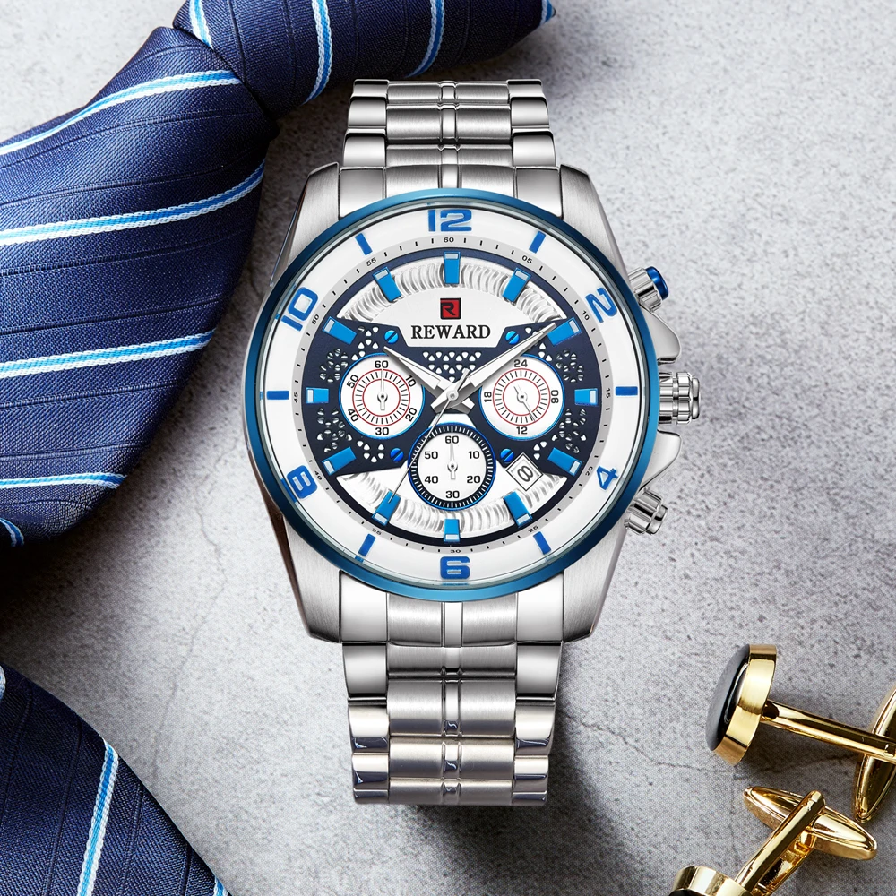 Награда мужские часы Топ бренд класса люкс повседневные спортивные Кварцевые 24