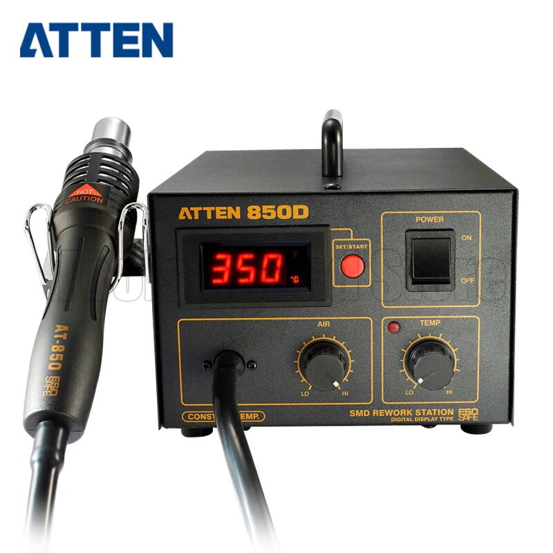 ATTEN AT850D 550 Вт 110 В/220 В 480 градусов паяльная станция горячего воздуха терморегуль светодиодный тепловой пистолет фен для BGA IC инструмент для де...
ATTEN AT850D 550 Вт 110 В/220 В 480 градусов паяльная станция горячего воздуха терморегуль светодиодный тепловой пистолет фен для BGA IC инструмент для де...