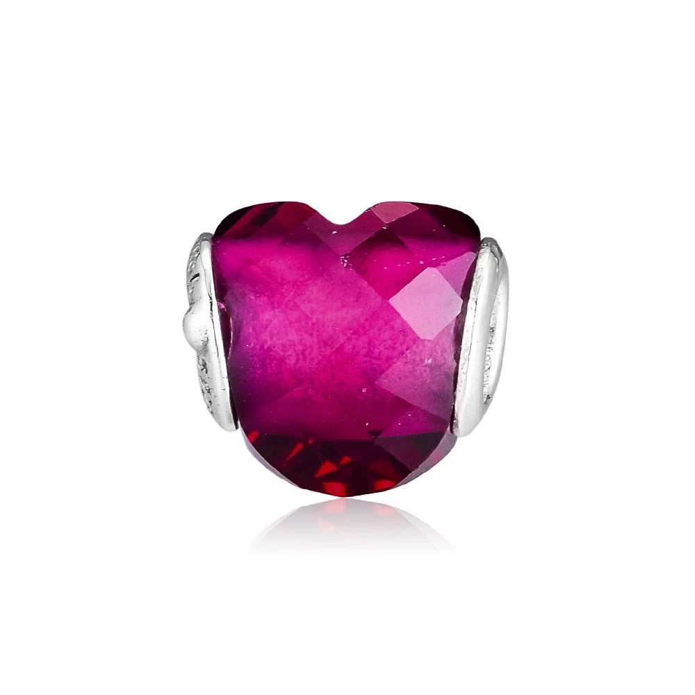 925 Sterling Silver Jewelry Fuchsia Shape of Love Charm Pendant Fuchsia Rose Crystal Fits DIY Bracelet Pendant
925 Sterling Silver Jewelry Fuchsia Shape of Love Charm Pendant Fuchsia Rose Crystal Fits DIY Bracelet Pendant