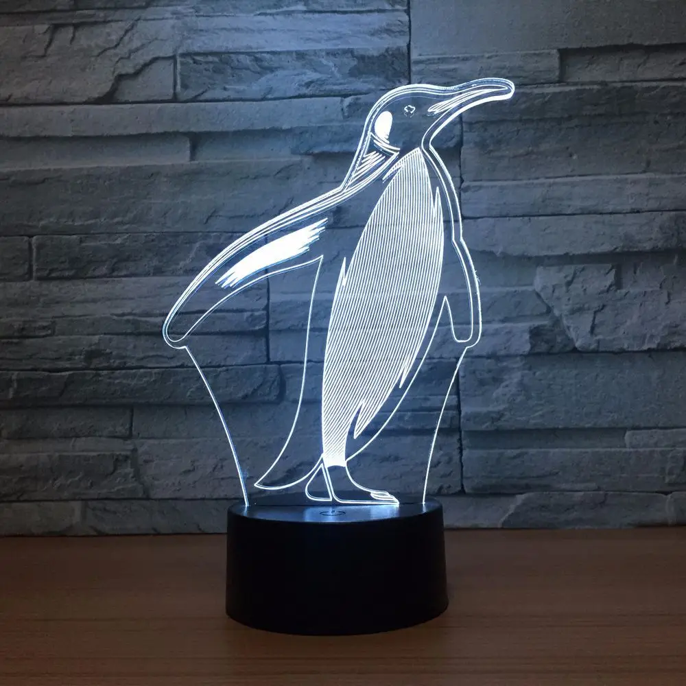 Cute Penguins 3D Night Light LED Remote Touch Switch 7 Color Change Animal Desk Lamp Indoor Atmosphere lamp As Kid's Gift
Cute Penguins 3D Night Light LED Remote Touch Switch 7 Color Change Animal Desk Lamp Indoor Atmosphere lamp As Kid's Gift
