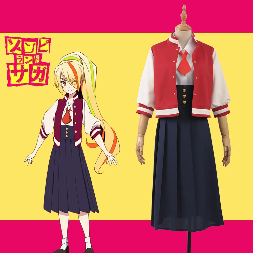 Ужасный аниме ZOMBIE LAND SAGA Zonbii Ni-Go Saki Nikaido Косплей Костюм для взрослых женщин наряды куртка юбка галстук платье Хэллоуин
Ужасный аниме ZOMBIE LAND SAGA Zonbii Ni-Go Saki Nikaido Косплей Костюм для взрослых женщин наряды куртка юбка галстук платье Хэллоуин