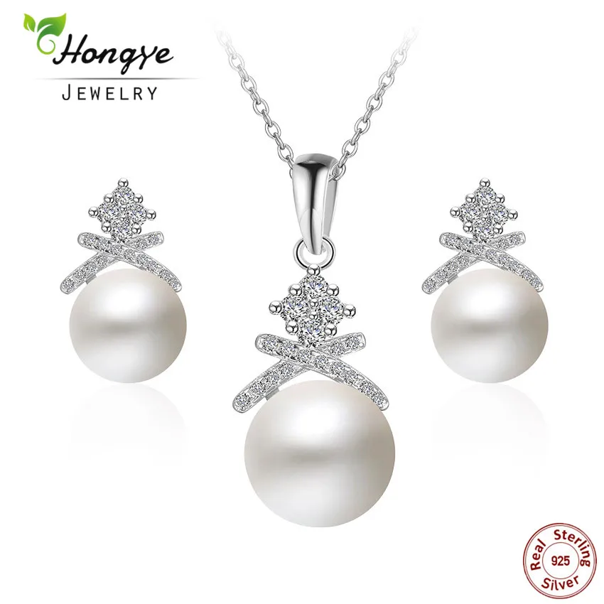 Hongye Hot Selling 925 Sterling Silver White Natural Freshwater Pearls Pendant Necklace & Earrings Cheap Jewelry for Women Gifts
Hongye Hot Selling 925 Sterling Silver White Natural Freshwater Pearls Pendant Necklace & Earrings Cheap Jewelry for Women Gifts