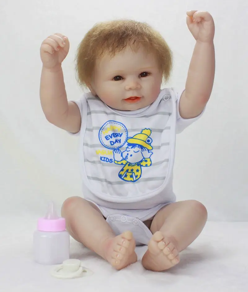 Realistic Newborn 22" 55cm Handmade Lifelike Newborn Baby Doll Reborn Soft Silicone Vinyl Hair Rooted Gift for Girl
Realistic Newborn 22" 55cm Handmade Lifelike Newborn Baby Doll Reborn Soft Silicone Vinyl Hair Rooted Gift for Girl