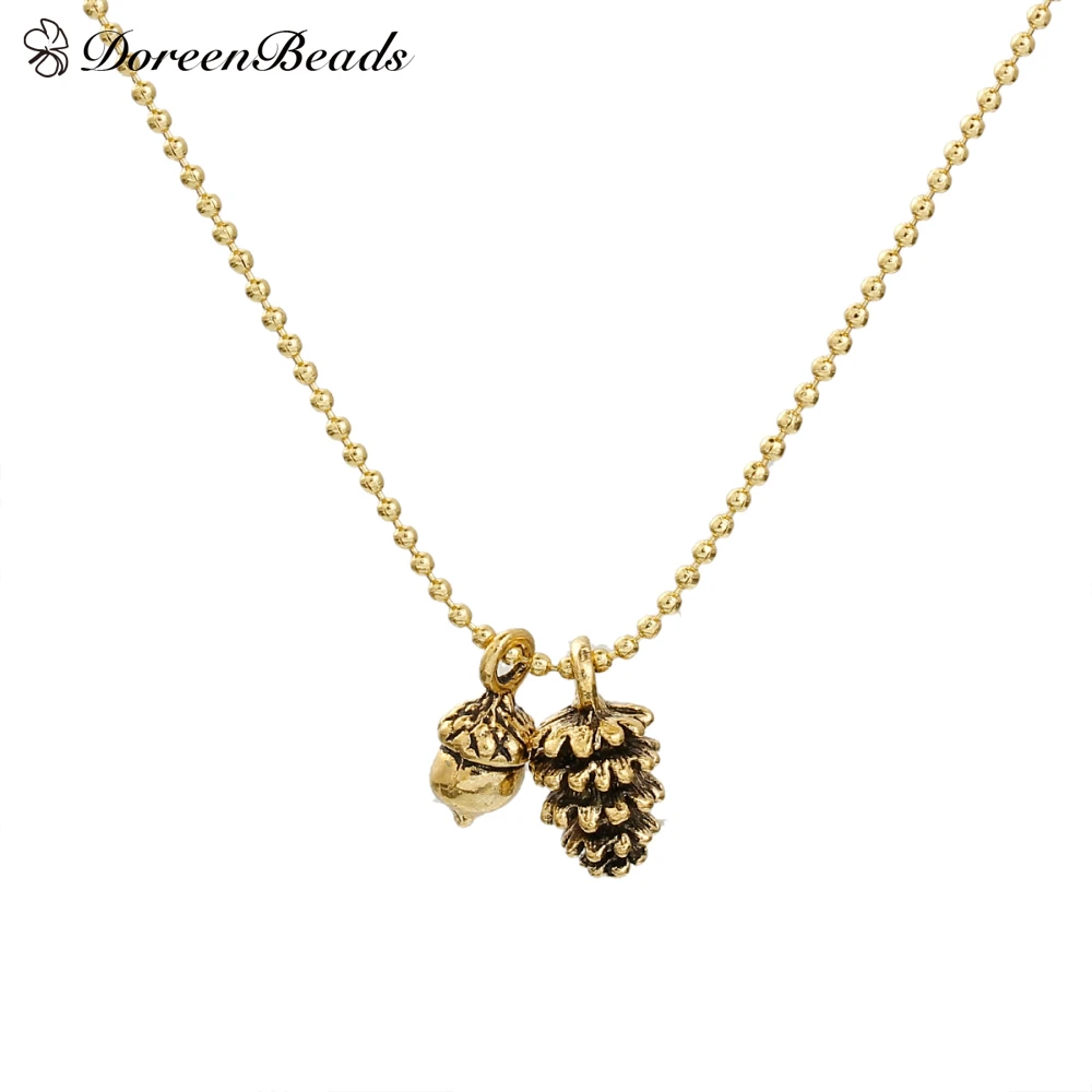 DoreenBeads Handmade Necklace Antique gold color Pine Cone Acorn 47cm(18 4/8") long, 1 Piece
DoreenBeads Handmade Necklace Antique gold color Pine Cone Acorn 47cm(18 4/8") long, 1 Piece