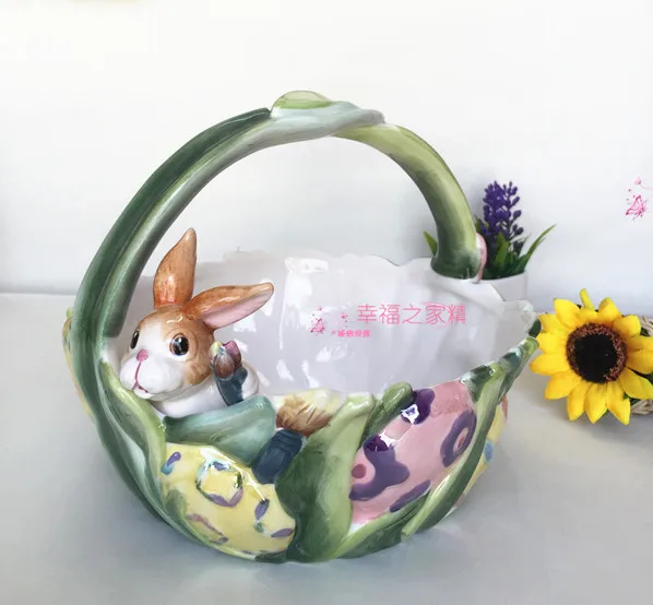 ceramic Rabbit basket fruit Candy plate Baking dish Dessert Snack Salad bunny plate home decor wedding craft decoration figurine
ceramic Rabbit basket fruit Candy plate Baking dish Dessert Snack Salad bunny plate home decor wedding craft decoration figurine