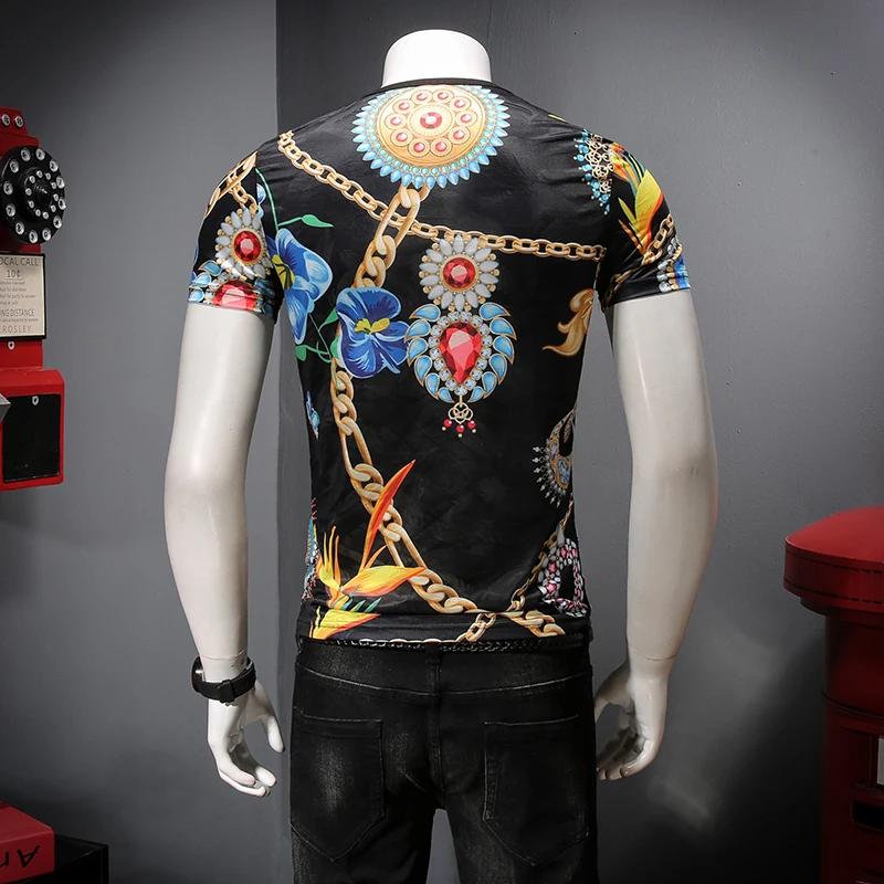 C9015 European style exquisite 3d print luxury short sleeve t shirt Summer 2020 high-quality hollow breathable t shirt men M-4XL
C9015 European style exquisite 3d print luxury short sleeve t shirt Summer 2020 high-quality hollow breathable t shirt men M-4XL