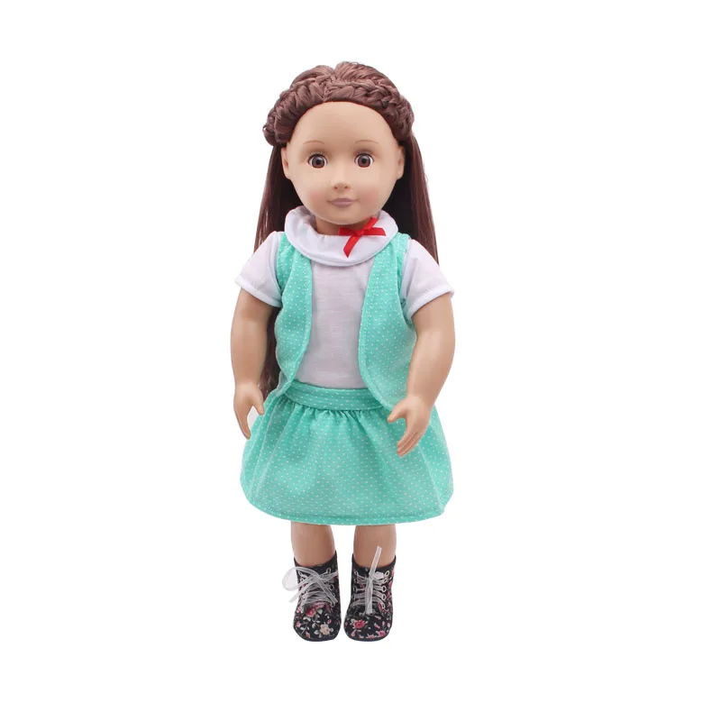 Doll clothes Lovely green suit skirt + small waistcoat toy accessories fit 18 inch Girl dolls and 43 cm baby doll c228
Doll clothes Lovely green suit skirt + small waistcoat toy accessories fit 18 inch Girl dolls and 43 cm baby doll c228