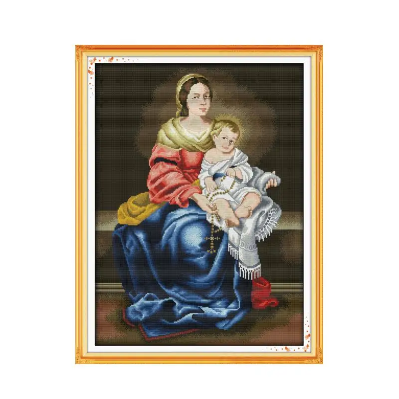 11CT 14CT Count Sewing Embroidery Virgin Mary & Son Jesus Christian Christianity Cross Stitch Decorative Accessories Painting
11CT 14CT Count Sewing Embroidery Virgin Mary & Son Jesus Christian Christianity Cross Stitch Decorative Accessories Painting
