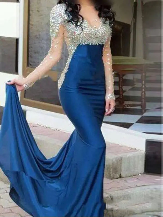 robe de soriee Scoop Long Sleeves Beading Mermaid Formal Dresses Sexy Sheer Long Evening Prom Party Gowns Vestido De Noiva
robe de soriee Scoop Long Sleeves Beading Mermaid Formal Dresses Sexy Sheer Long Evening Prom Party Gowns Vestido De Noiva
