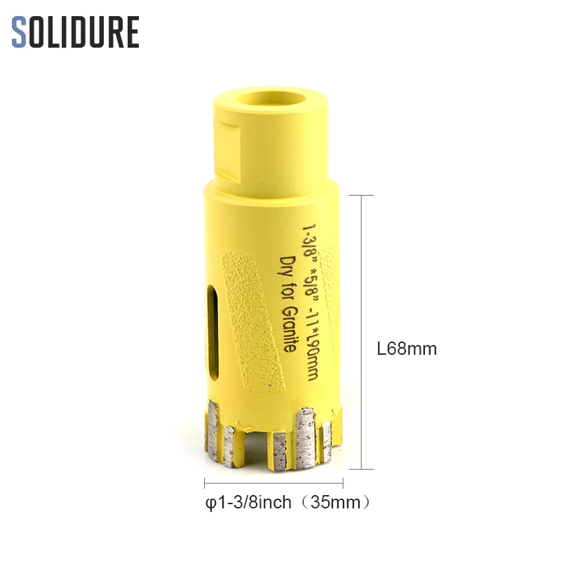 1-3/8 inch 35mm with 5/8-11"vaccum brazed protection diamond core bit for dry drilling granite,marble and engineered stone
1-3/8 inch 35mm with 5/8-11"vaccum brazed protection diamond core bit for dry drilling granite,marble and engineered stone