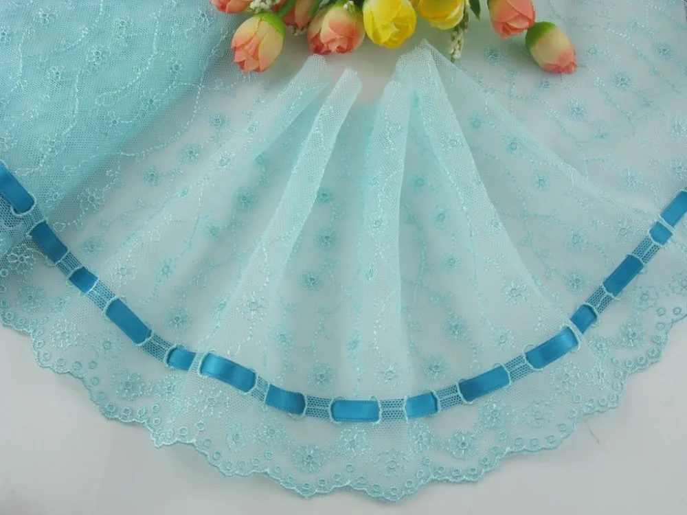 Wholesale lot 6"*1yard delicate Light green embroidered flower tulle lace trim with ribbon 288
Wholesale lot 6"*1yard delicate Light green embroidered flower tulle lace trim with ribbon 288
