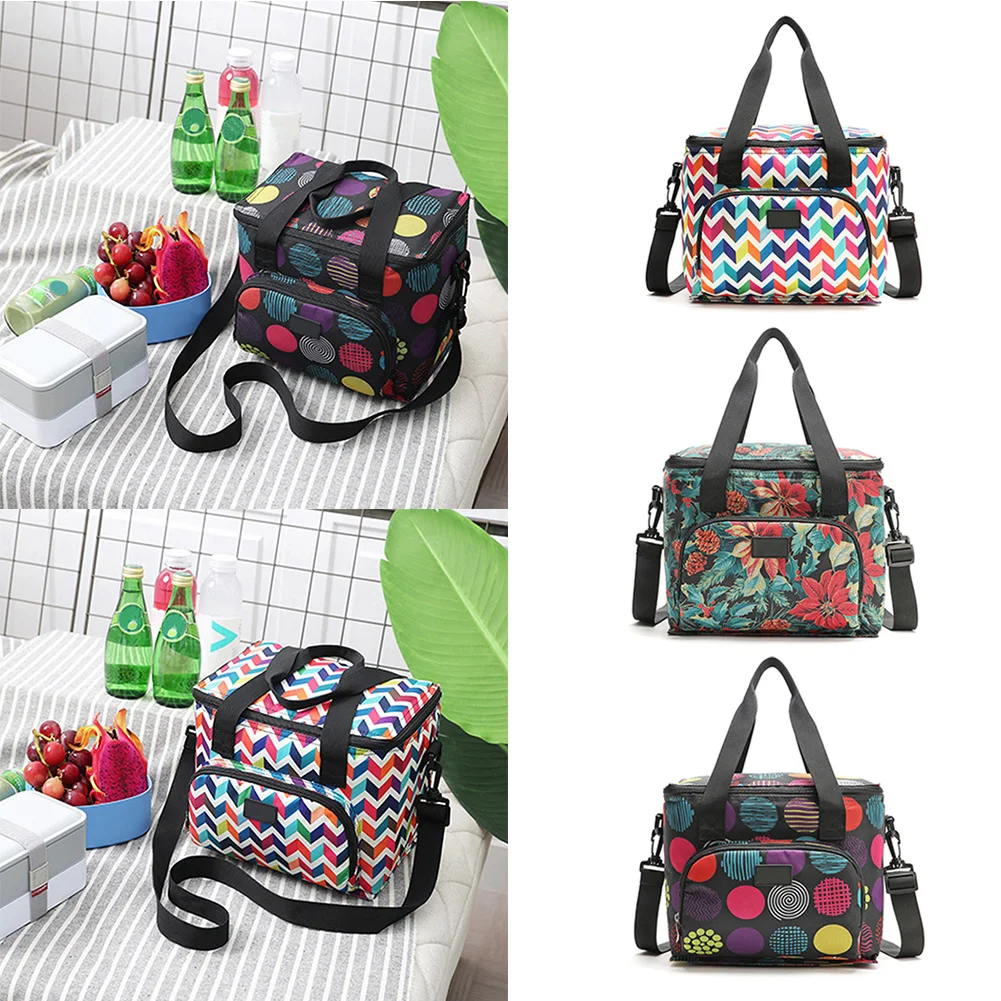 Portable Lunchbox Picnic Tote Print Lunch Bag Thermal Oxford Handbag Insulated Cooler | Багаж и сумки