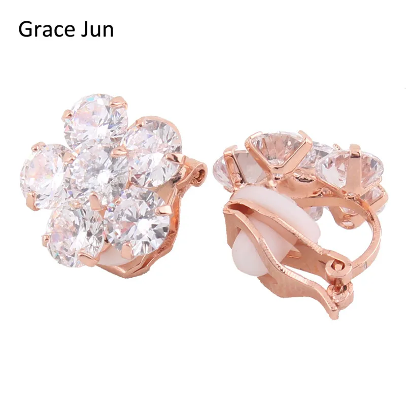 Grace Jun(TM) High Quality 3 Colors Full AAA Cubic Zirconia Clip on Earring Without Piercing Copper Material No Hole Ear Clip
Grace Jun(TM) High Quality 3 Colors Full AAA Cubic Zirconia Clip on Earring Without Piercing Copper Material No Hole Ear Clip