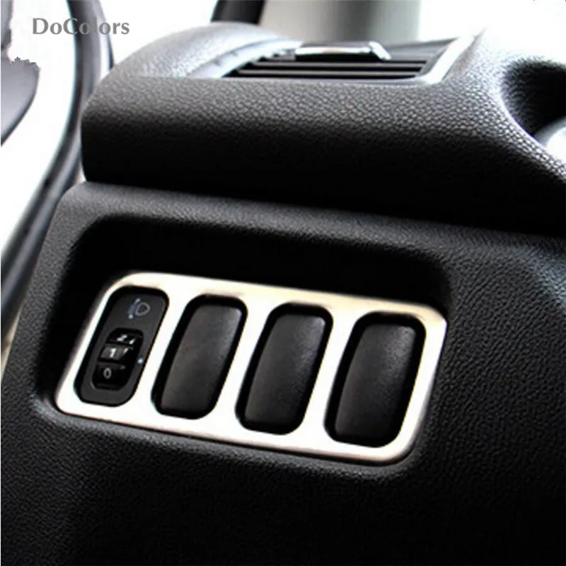 

DoColors Car styling Stainless Steel Headlight foglight switch Decoration case for Mitsubishi ASX 2010-2018,auto Accessories