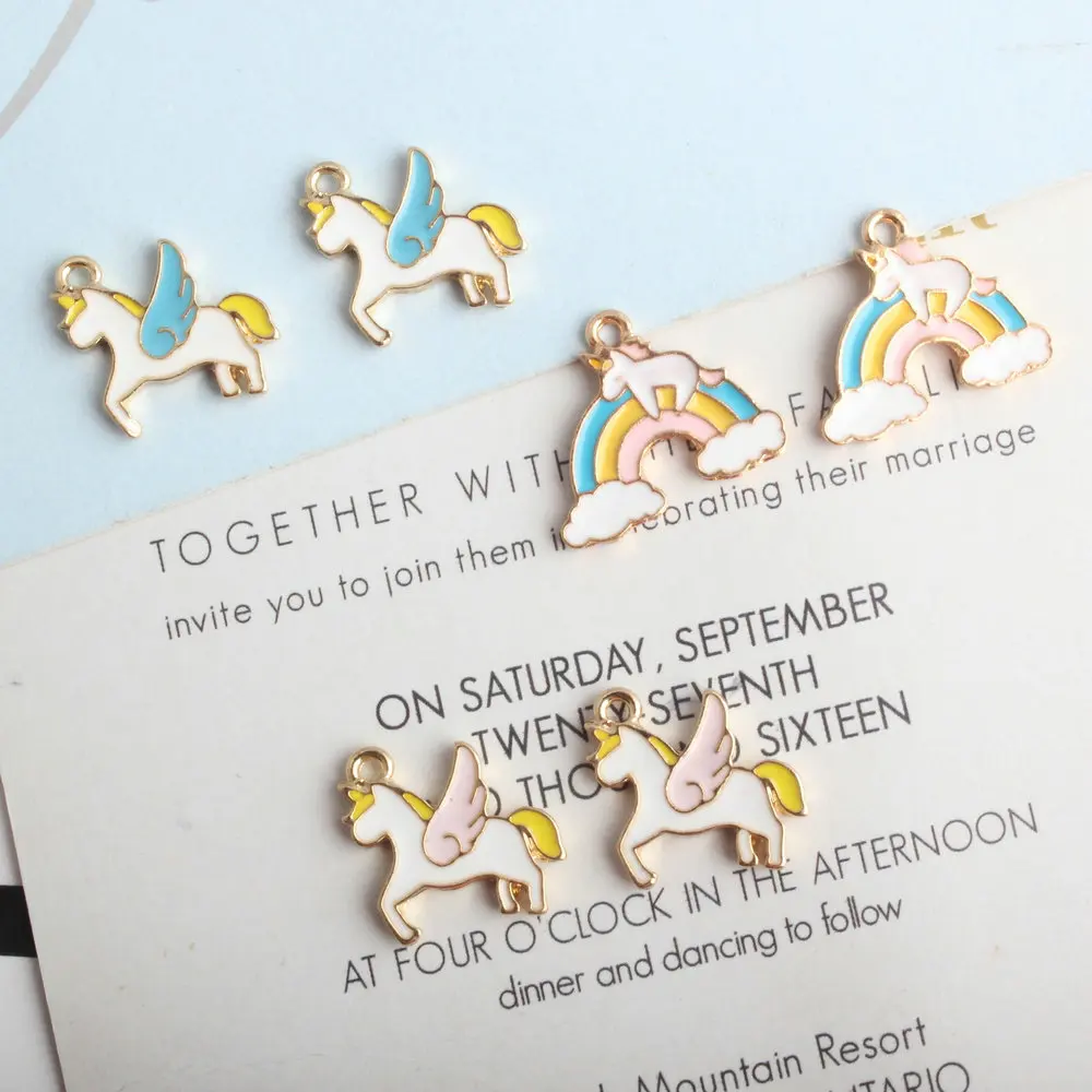 2019 Wholesale 10pcs Kawaii Enamel Alloy Charms Gold Tone Plated Oil Drop Unicorn Rainbow Horse Charms for Jewelry Making
2019 Wholesale 10pcs Kawaii Enamel Alloy Charms Gold Tone Plated Oil Drop Unicorn Rainbow Horse Charms for Jewelry Making