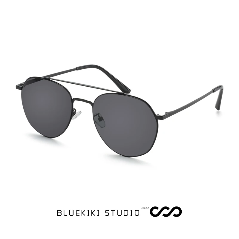 KIKI 2018 New Women Non-Polarized Metal Sunglasses Brand Round Black Glasses Driving Shades Steampunk Eyewear oculos de solD7027 |