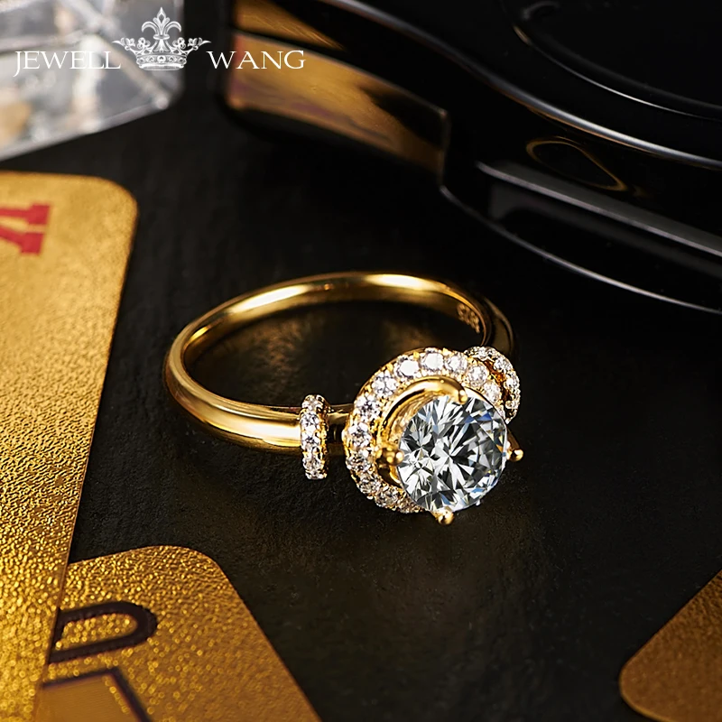 Jewellwang Moissanites Stone Rings for Women Original Design Poker 1.0ct Engagement Ring Certified vvs Classic 18K Yellow Gold
Jewellwang Moissanites Stone Rings for Women Original Design Poker 1.0ct Engagement Ring Certified vvs Classic 18K Yellow Gold